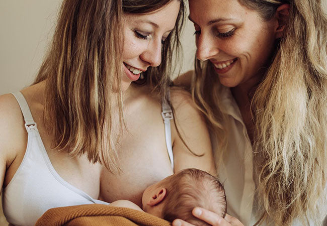 Céline and Alex welcoming a child into a same sex family  