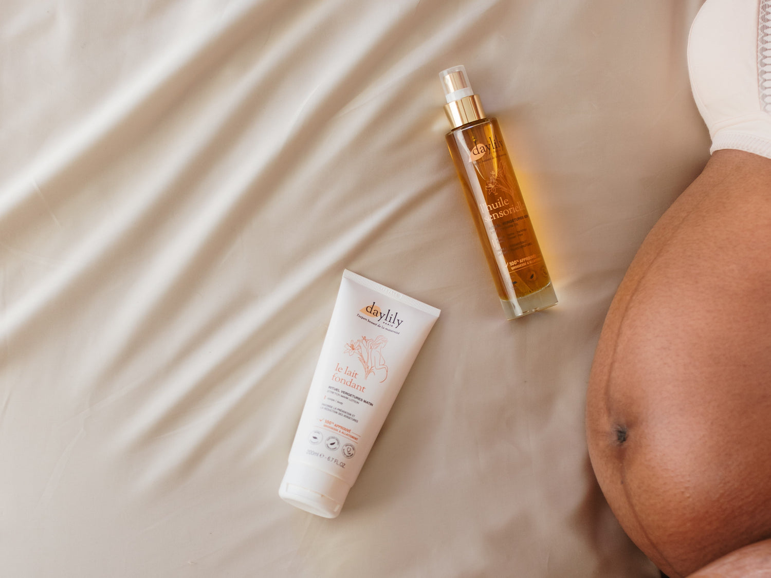 Soins vergetures pendant la grossesse : Noémie, enceinte et blogueuse, vous en parle - Daylily Paris